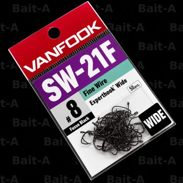 Крючки Vanfook SW-21F, Fusso Black, #8, 50шт