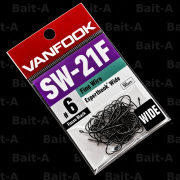 Крючки Vanfook SW-21F, Fusso Black, #6, 50шт