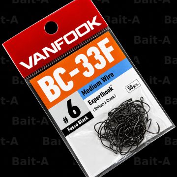 Крючки Vanfook BC-33F, Fusso Black, #6, 50шт