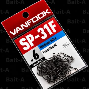 Крючки Vanfook SP-31F, Fusso Black, #6, 50шт