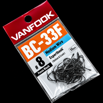 Крючки Vanfook BC-33F, Fusso Black, #8, 50шт